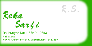 reka sarfi business card