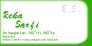 reka sarfi business card
